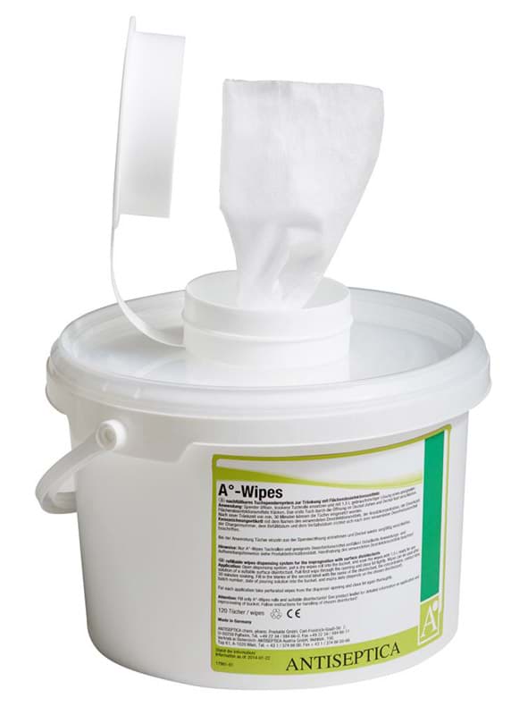 A-WIPES 28x28cm trocken 1 Kübel, 1x120 Tücher