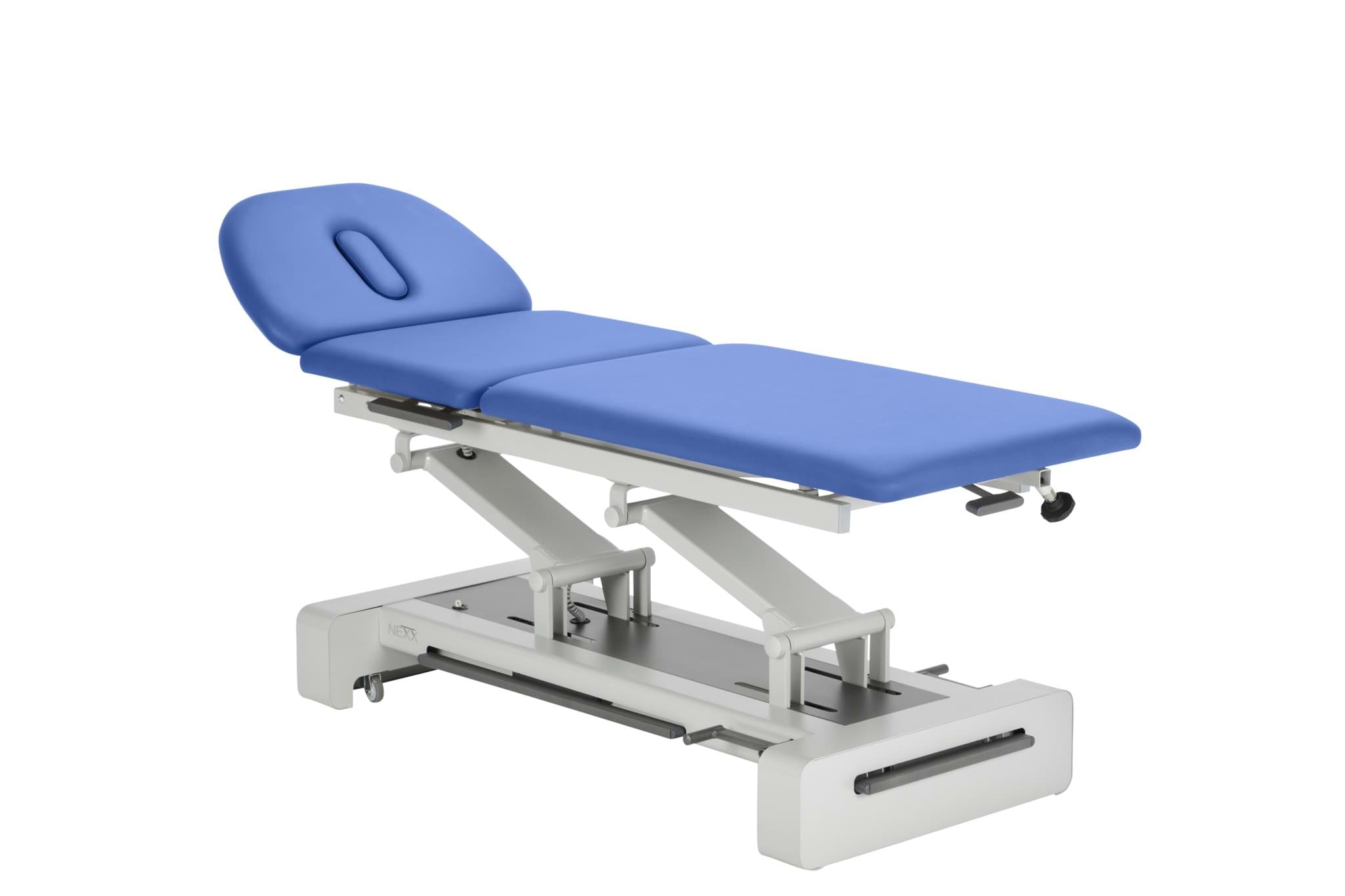 NEXX®3 PRO Therapieliege 3-tlg. E Motor RA silber, Rollenhubsystem+ Rundumschaltung