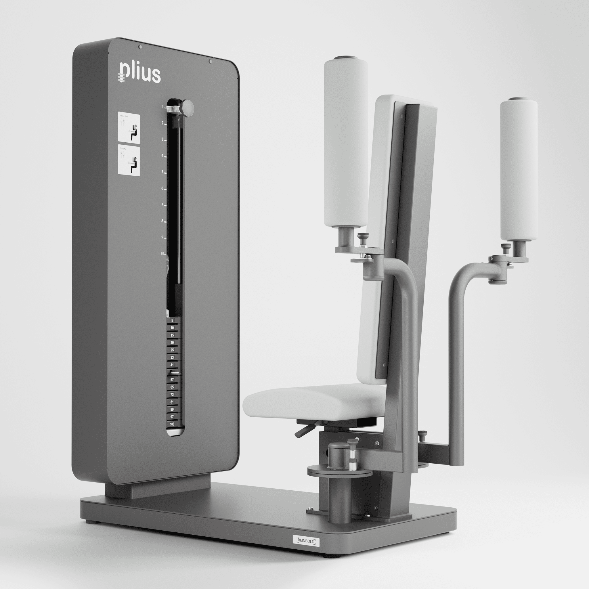 plius® Butterfly/Press Back  MD Connect, Haltearm+Senoren exkl Screen from Softwareanbieter