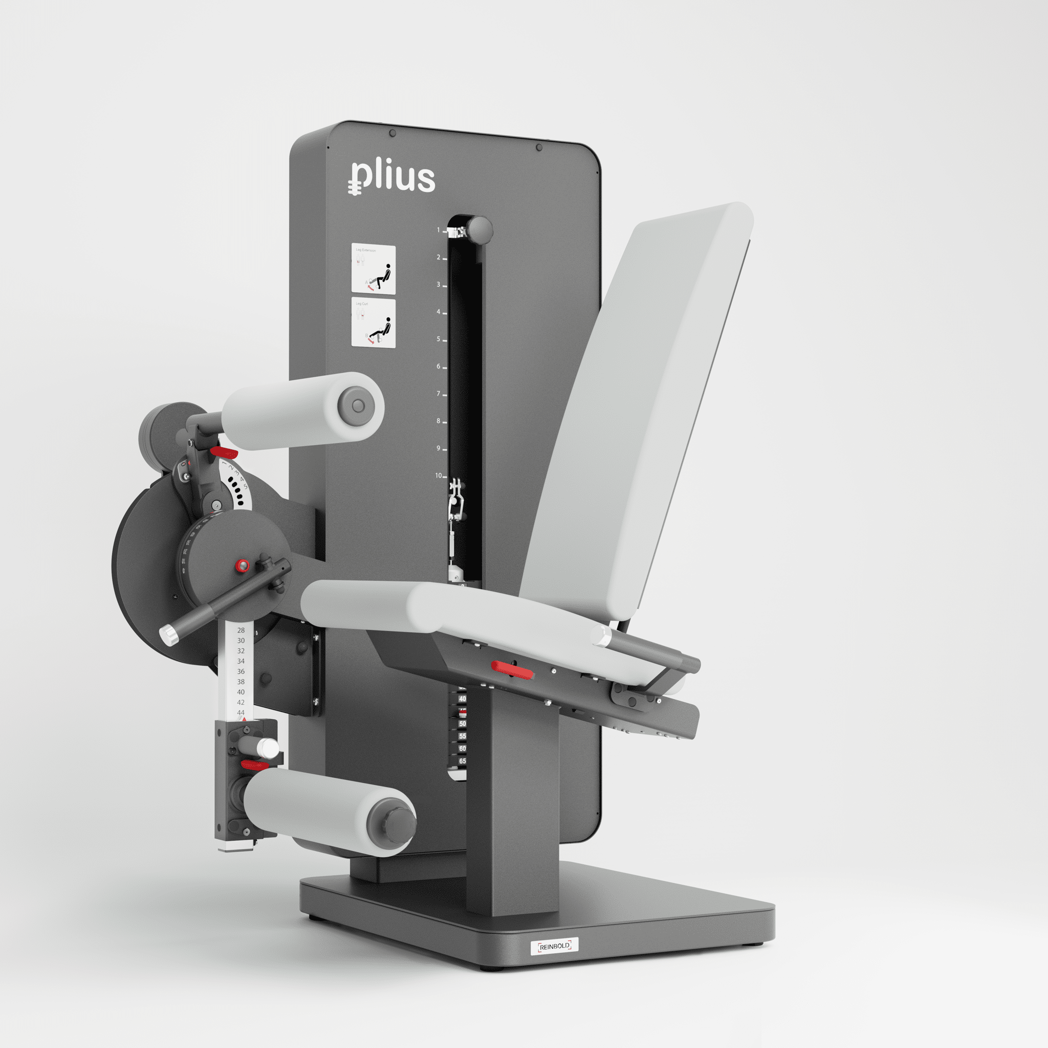 plius® Beinbeuer/Beinstrecker MD Connect, Haltearm+Senoren exkl Screen from Softwareanbieter